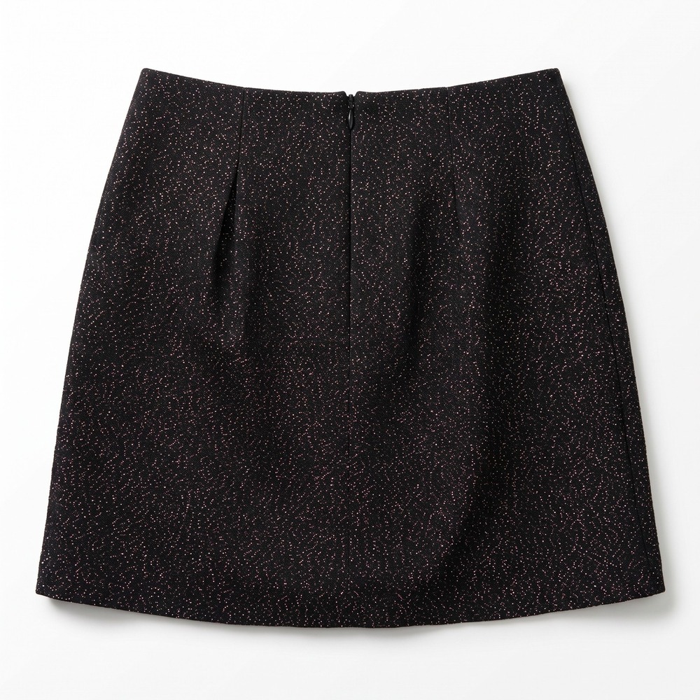 Gap 6 Womens Black Sparkle Tweed Pencil Skirt Preppy Vintage